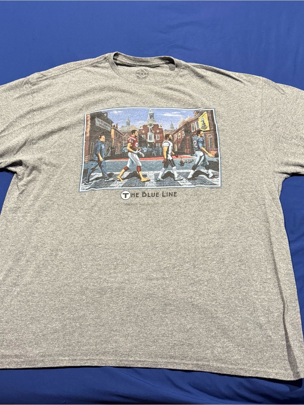 New England Patriots “The Blue Line” Graphic T-Shirt